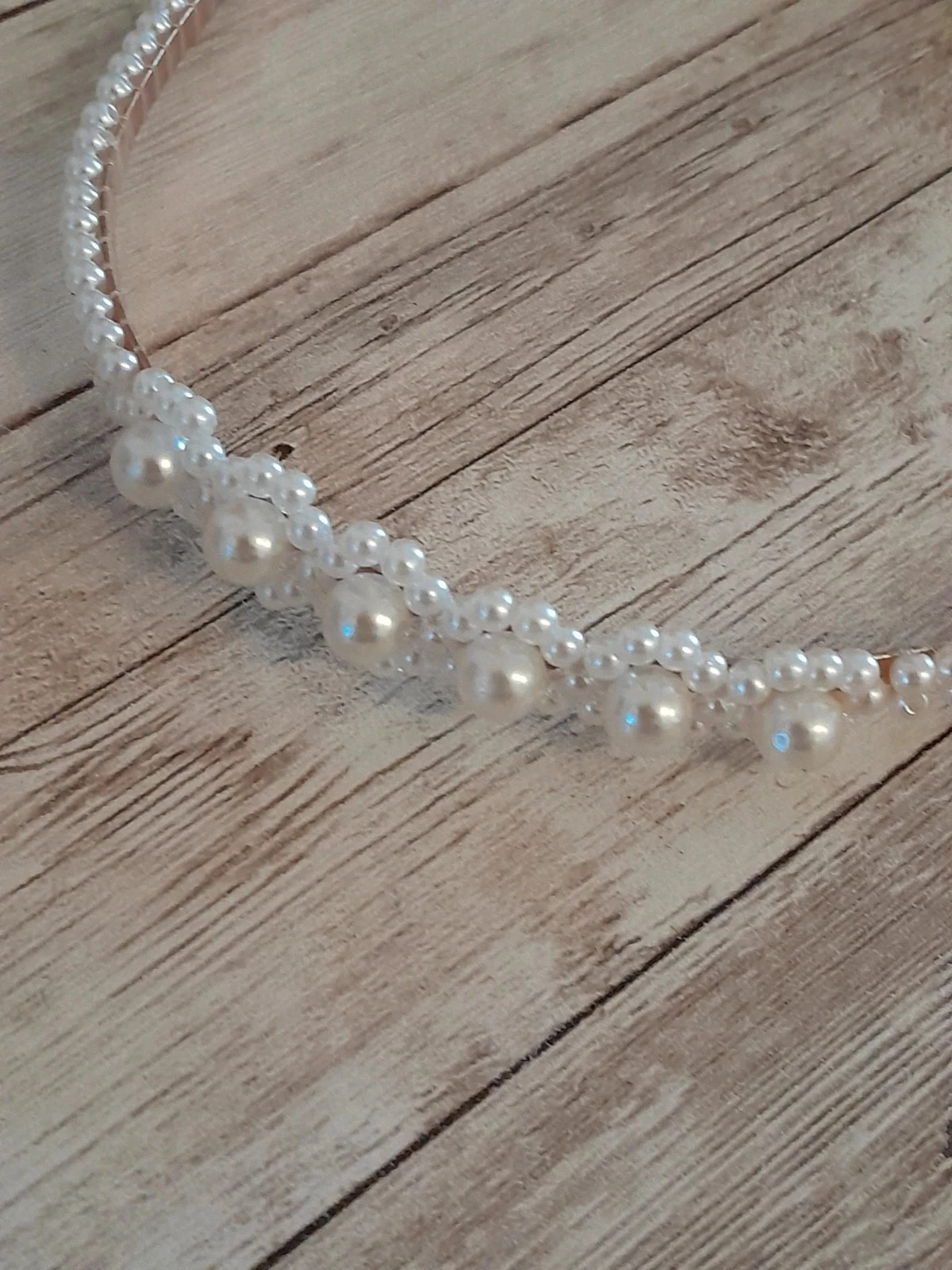 Adereço de cabeça, pérolas, cor branco – photo 2